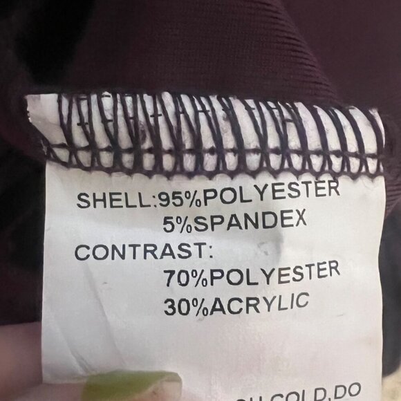 Weekend by Suzanne Betro Purple  Velour & Cable Knit Cowl Neck Tunic XL - Picture 7 of 10